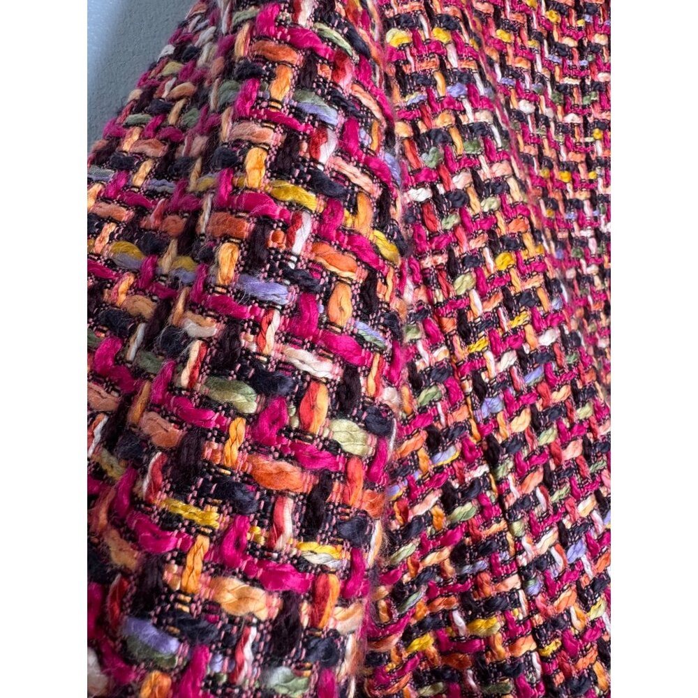 Chico's Multicolored Tweed Classic Zip-Front Jacket SZ 3P Career Office - Picture 7 of 15